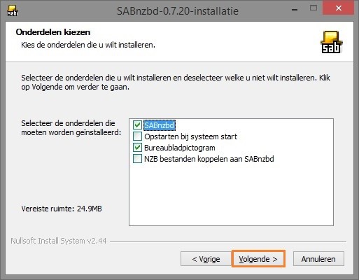 sab selecteren installatie