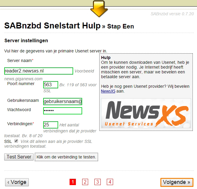 Handleiding SABnzbd | SABnzbd installeren | SABnzbd instellen - NewsXS ...